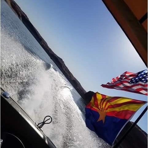 Being on the water is our favorite place to be. This was on a family vacation in Lake Powell