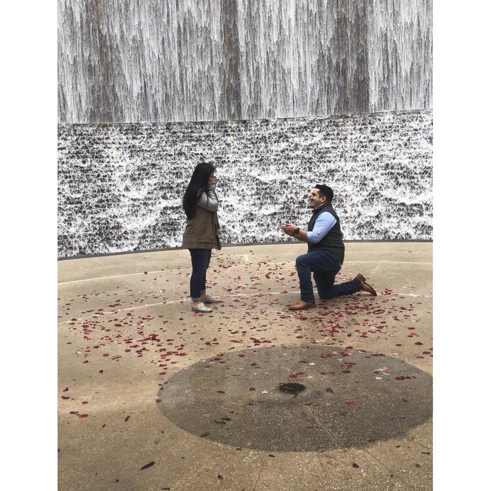 He got down on one knee
