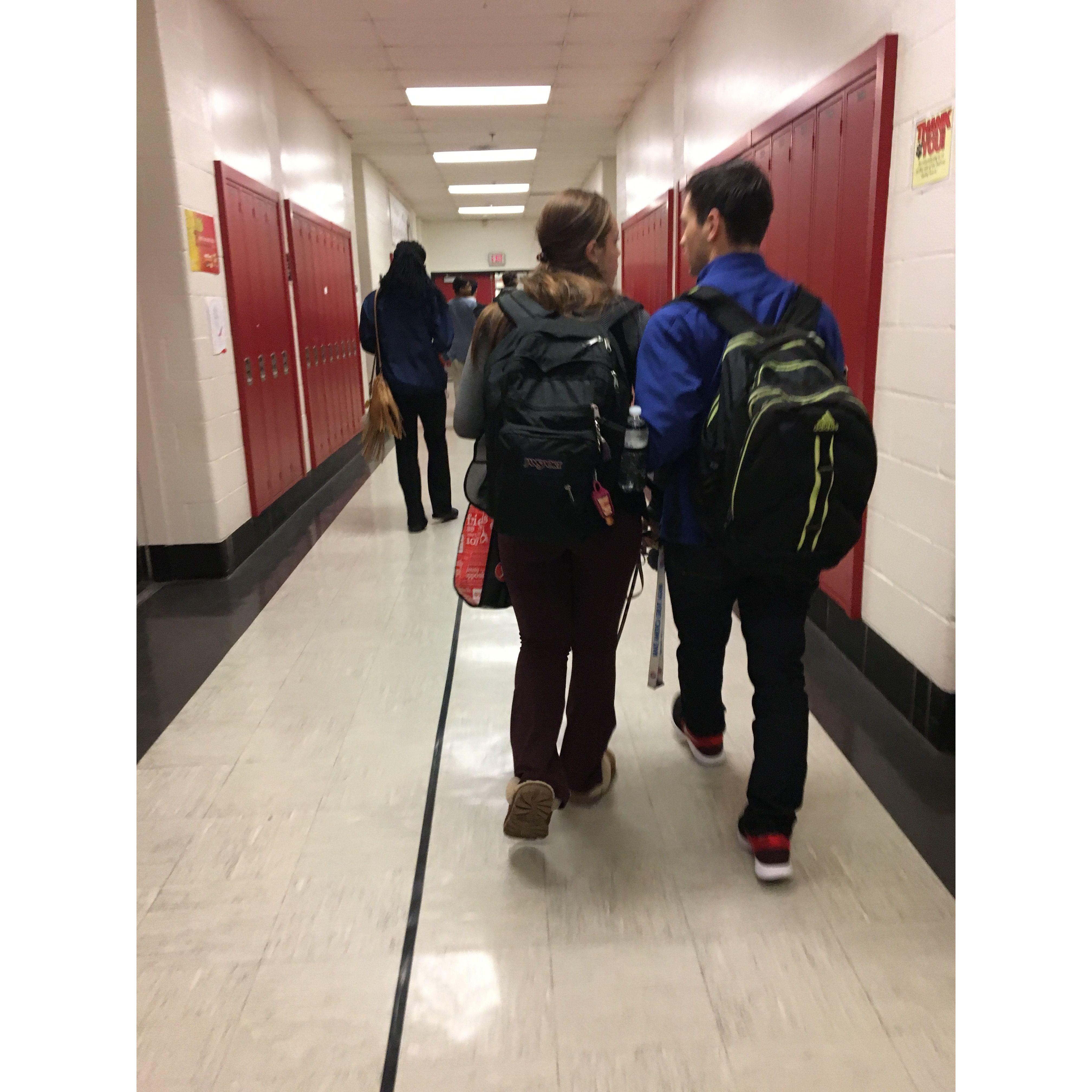 Walking through the halls of High School - captured by Bridesmaid Gabby - 2016