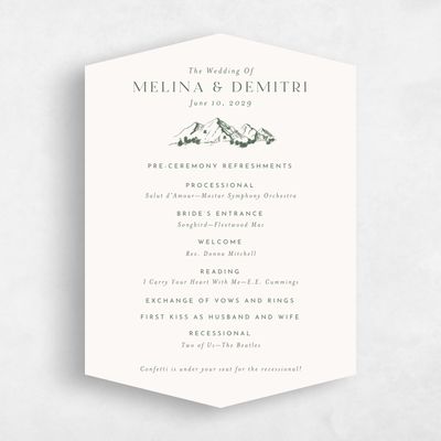 Beige Diamond Wedding Program - Crispin