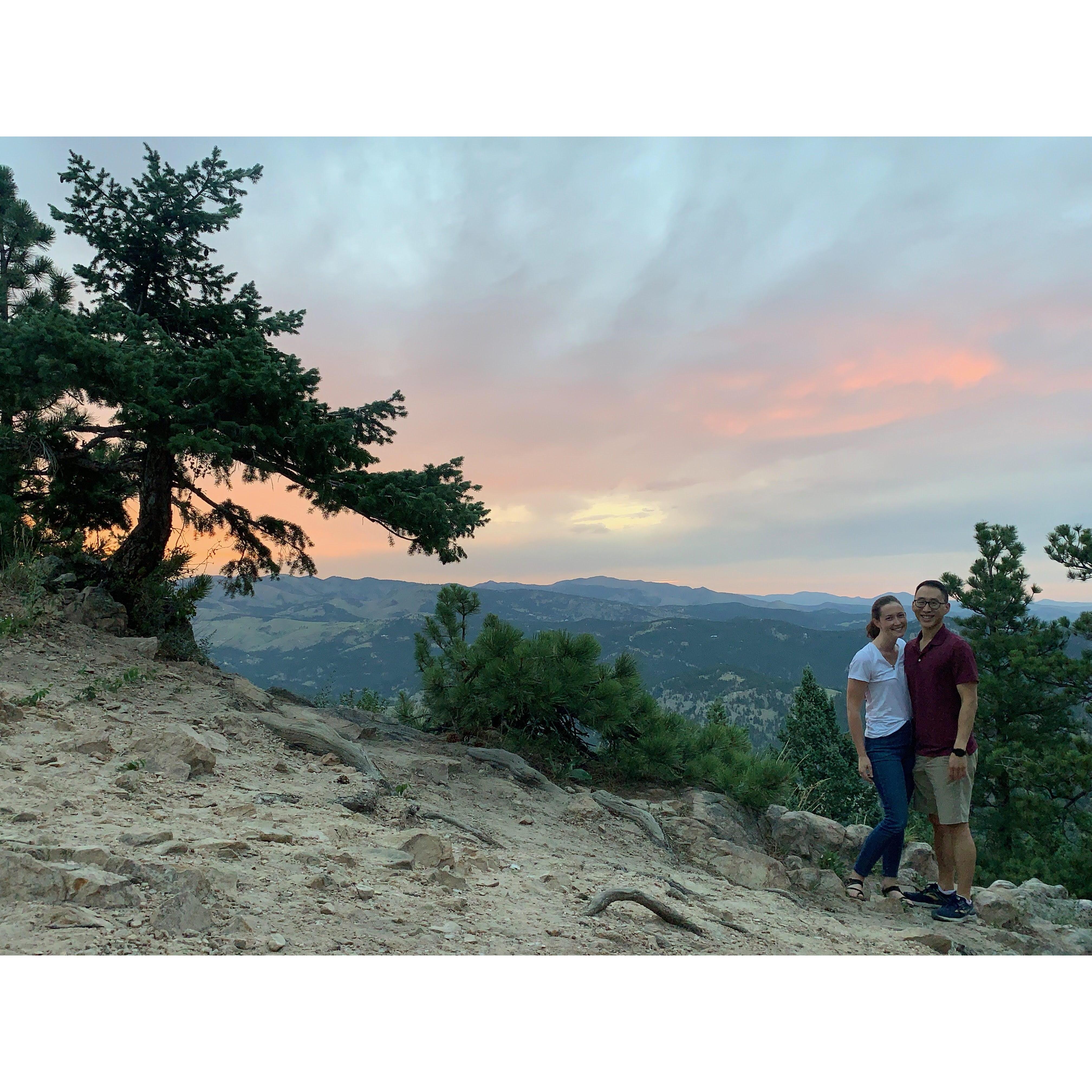 Sunset at Lost Gulch Overlook in Boulder