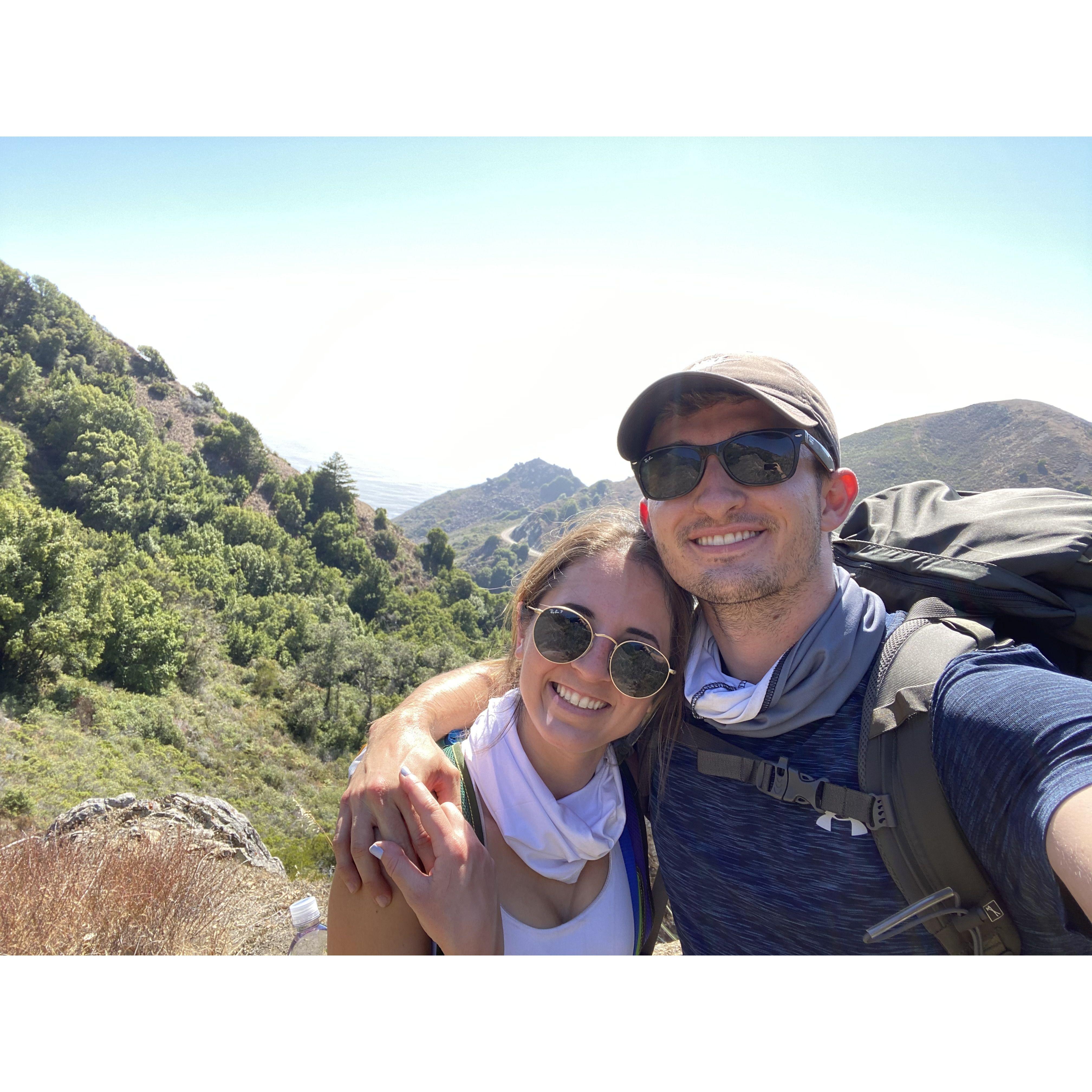 First time we said "I love you" on this backpacking trip (also Olivia's first-ever backpacking trip)