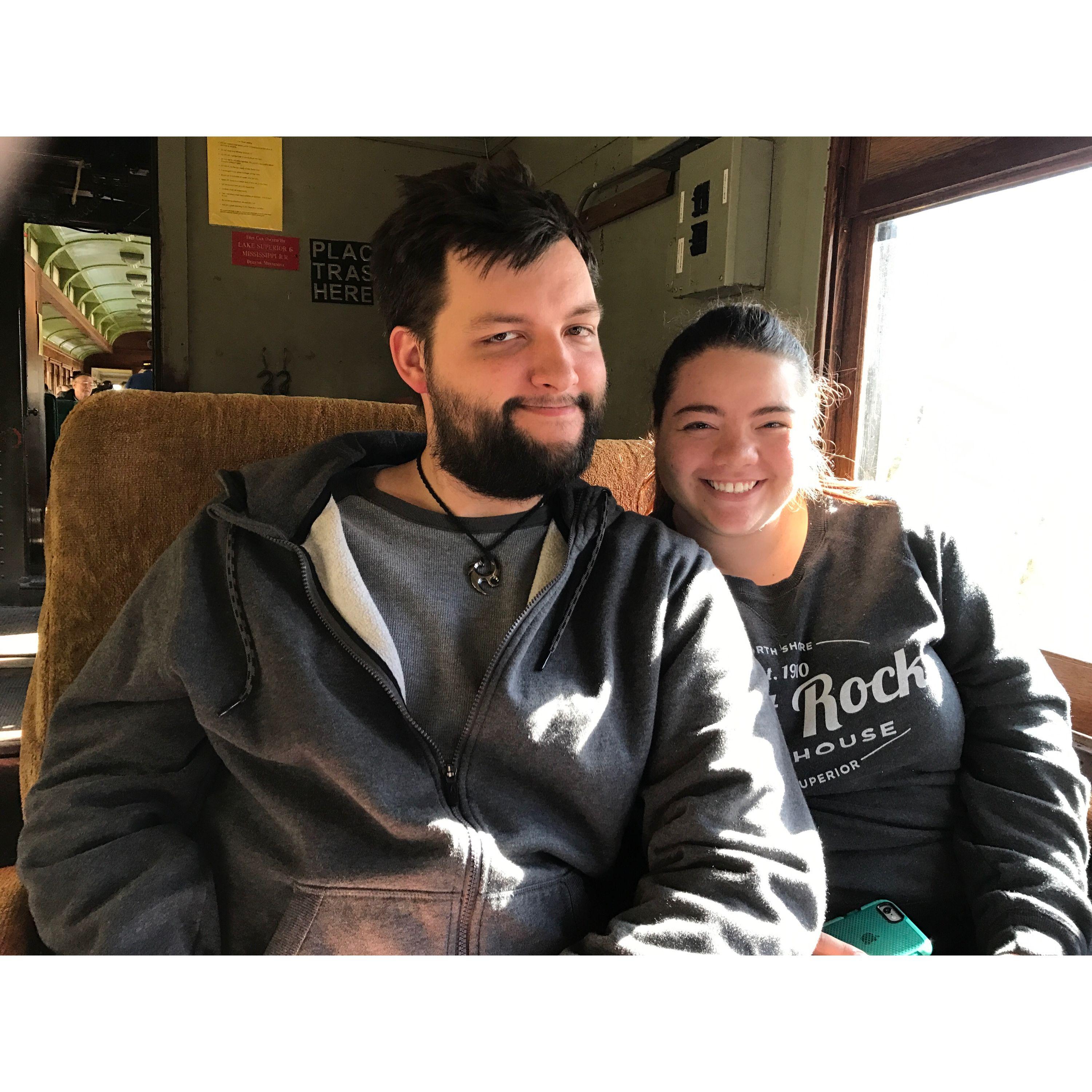 In Duluth on a train ride!