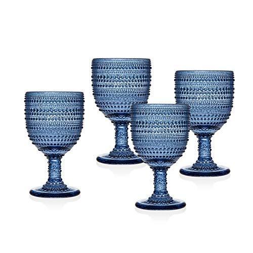 Godinger Silver Art Lumina Blue Set 4 Goblet