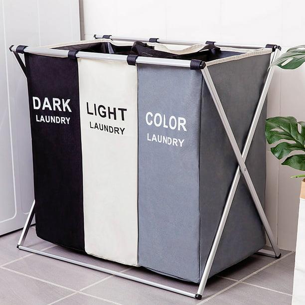 KudoSale Tri Compartment Sorting Laundry Hamper
