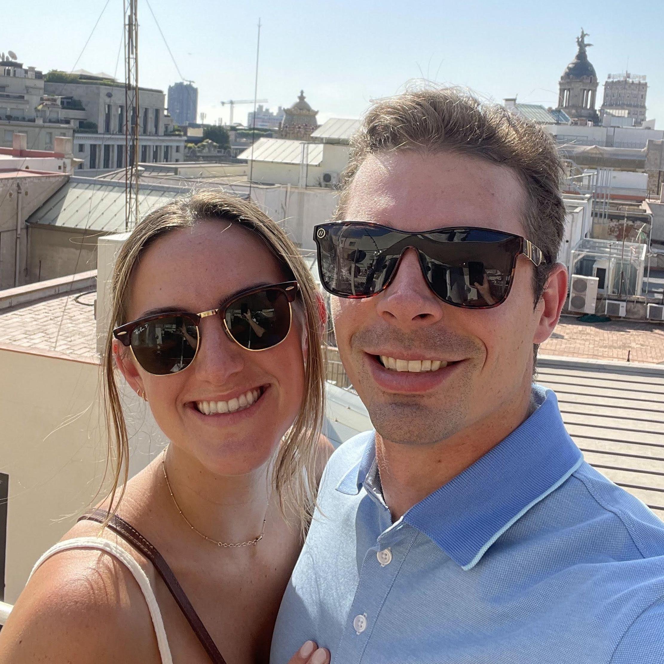 July 24, 2022: In Barcelona on first European trip together.
