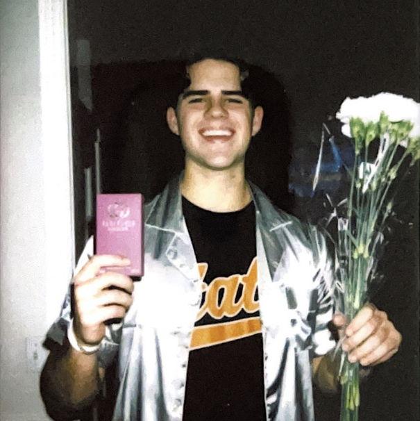 Ty did this thing in high school where he would tell me he couldn't make it to something and then would surprise me showing up to said thing he "couldn't make" lol, flowers and gucci perfume in hand!