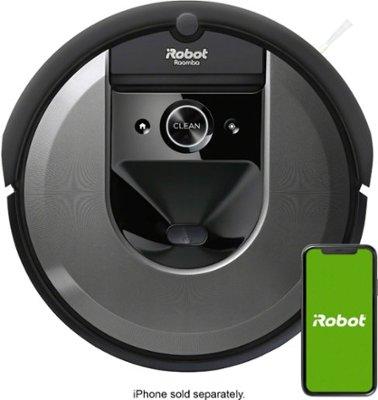 iRobot - Roomba i7+ Wi-Fi Connected Robot Vacuum with Automatic Dirt Disposal - Charcoal