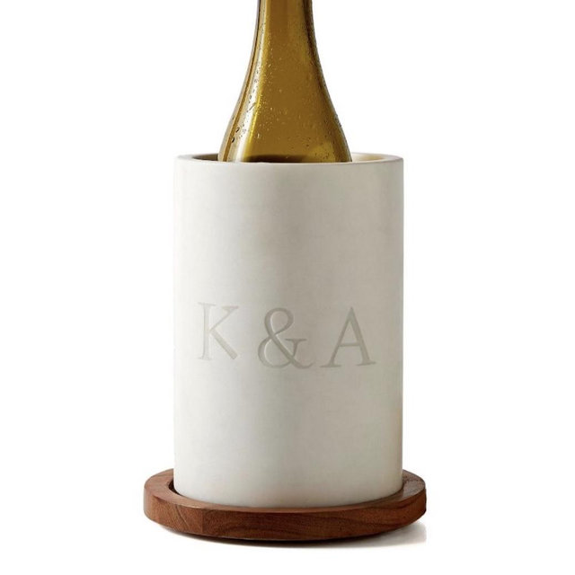 Wood and Marble Wine Chiller