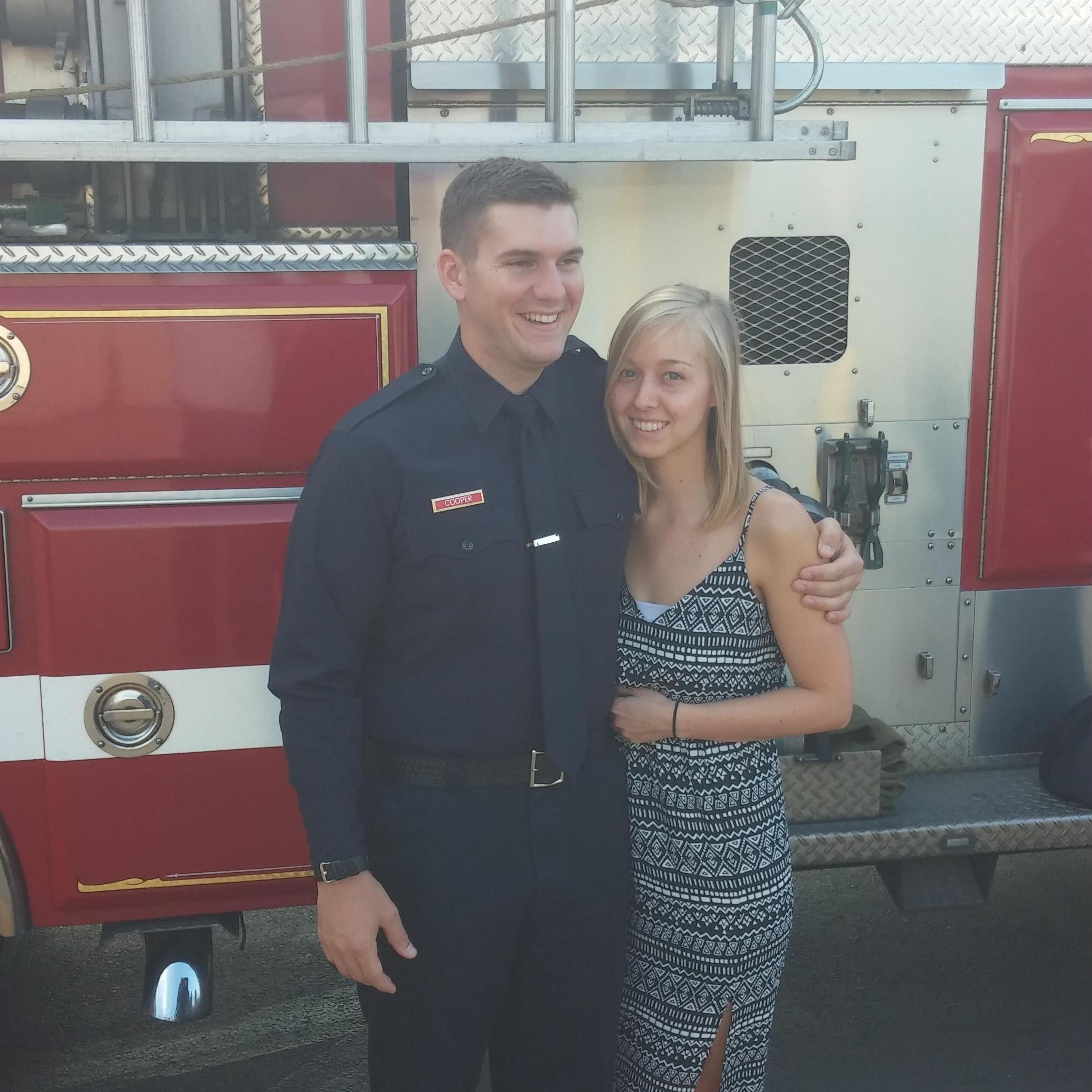 John graduating from the Fire Academy in 2015