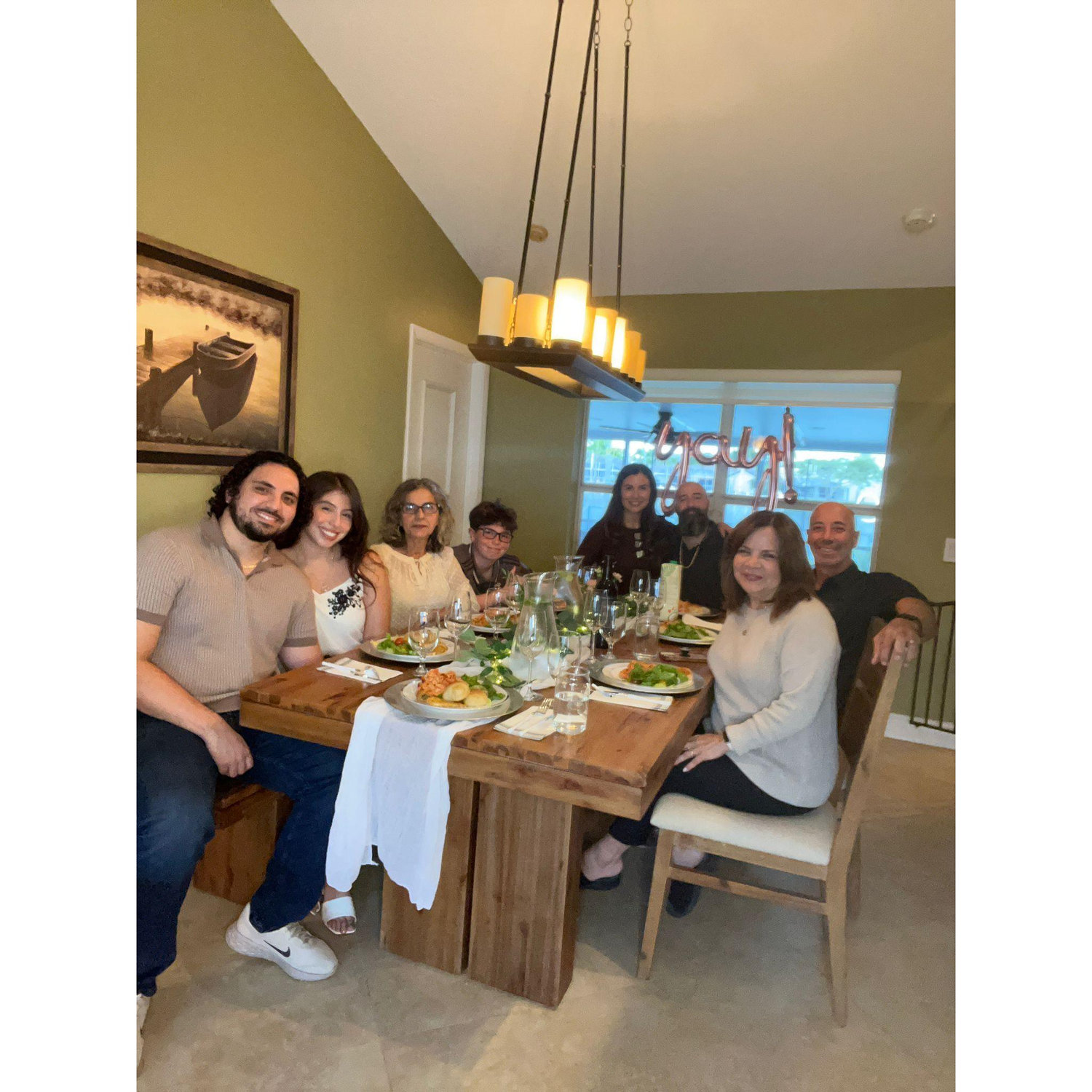 Celebrating our engagement with our family