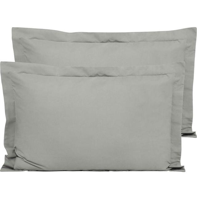 FLXXIE Microfiber King Pillow Shams Set of 2, Fade, Wrinkle and Shrinkage Resistant Soft Pillow Covers with Envelope Closure Euro Sham Covers (Smoky Grey, 20x36 Inches)