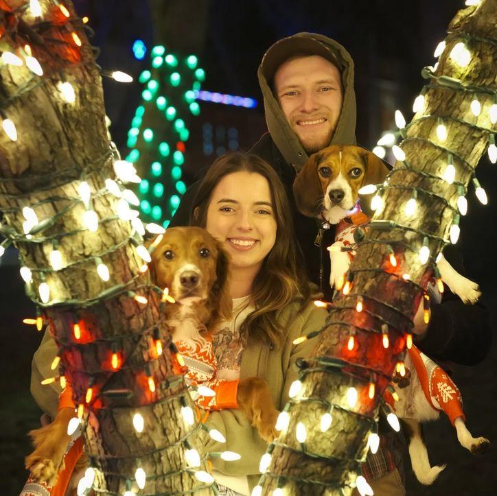 December 22nd, 2025: Christmas lights with Otis and Ethel!