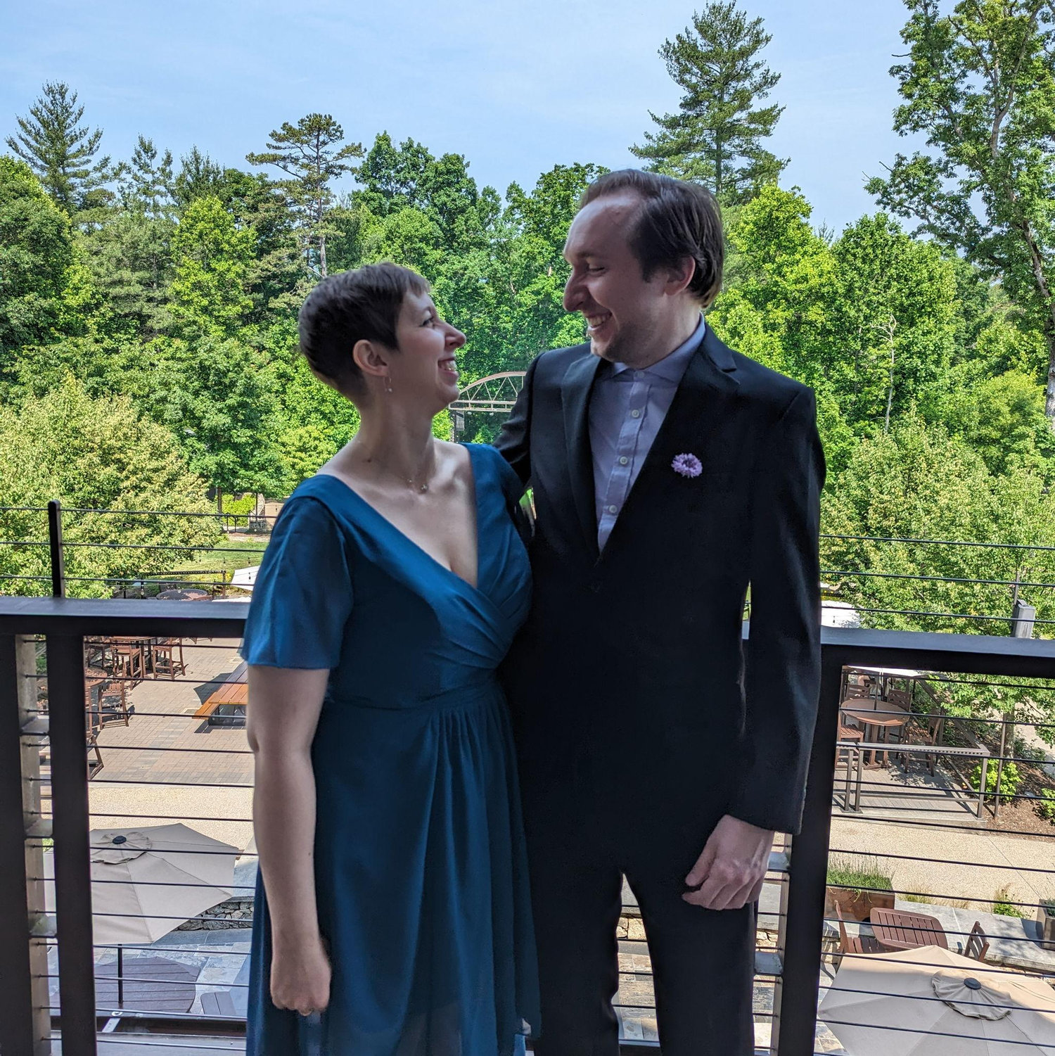 At a friend's wedding in Asheville, NC, in 2023.