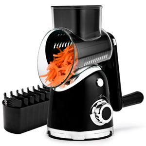 SUSTEAS Rotary Cheese Grater & Vegetable Shredder - BLACK