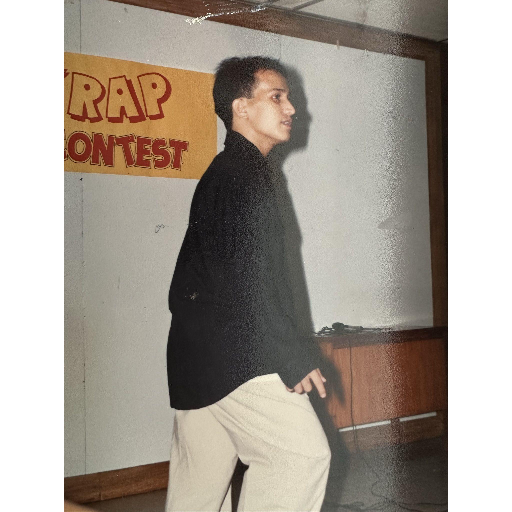 where we first met.. Sing-a-rap lip synch contest...