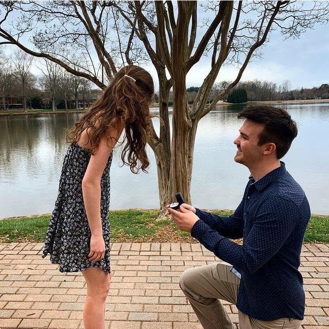 Our engagement! (photographed by the wonderful bridesmaid, Maddie Tedrick)