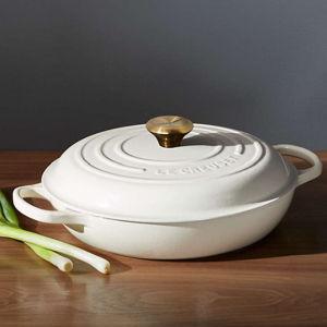 Le Creuset - Exclusive Cream - 3.5-Qt. Signature Braiser | Crate & Barrel