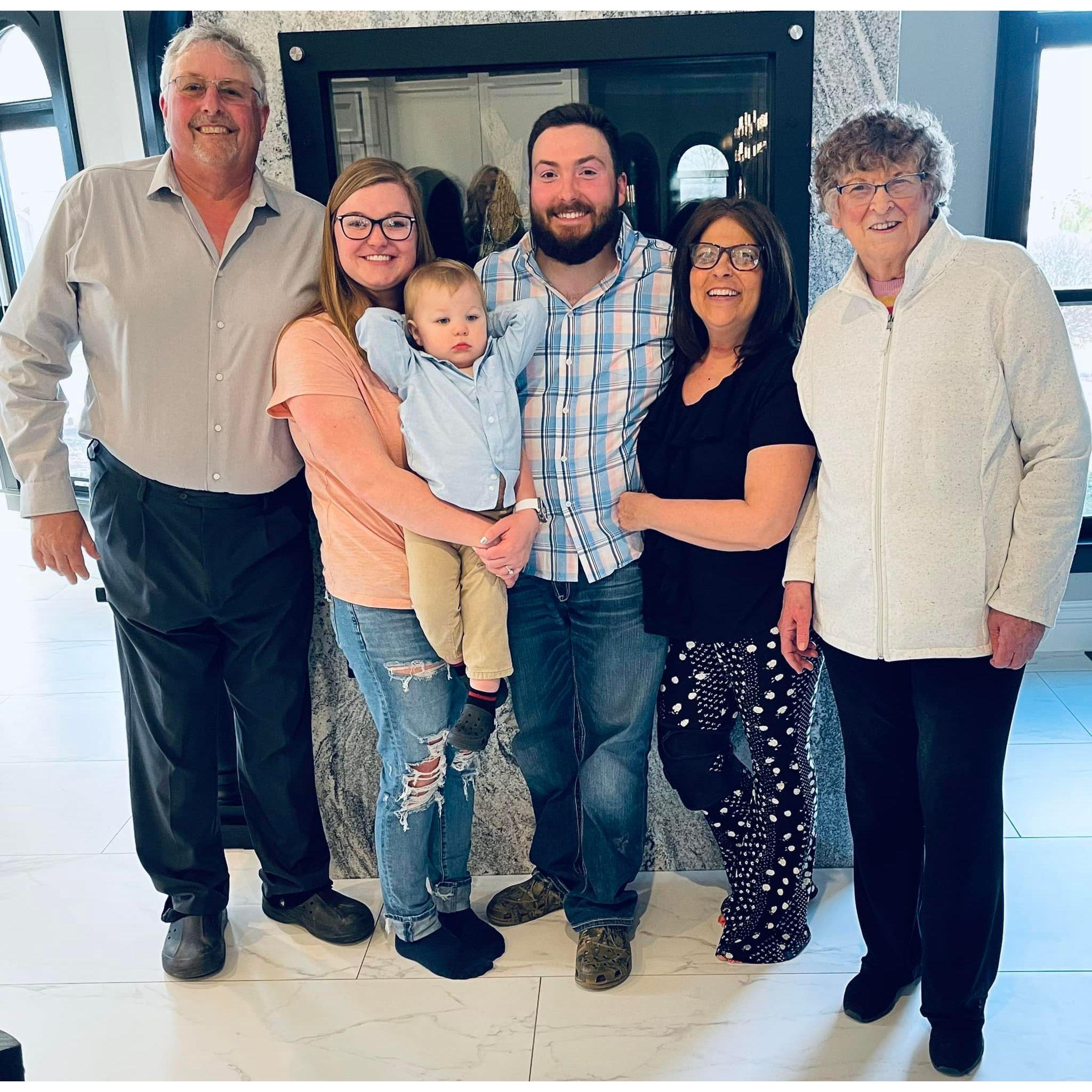 Easter 2022- Magnussen Family; Dave, Alex, Norlin, Matthew, Melissa, & Grandma Alice