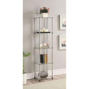 Silver 5-Tier Glass Tower