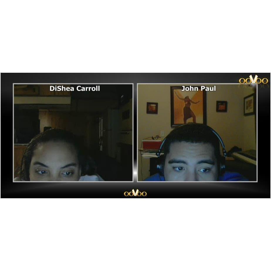 Being silly on a video chat lol
