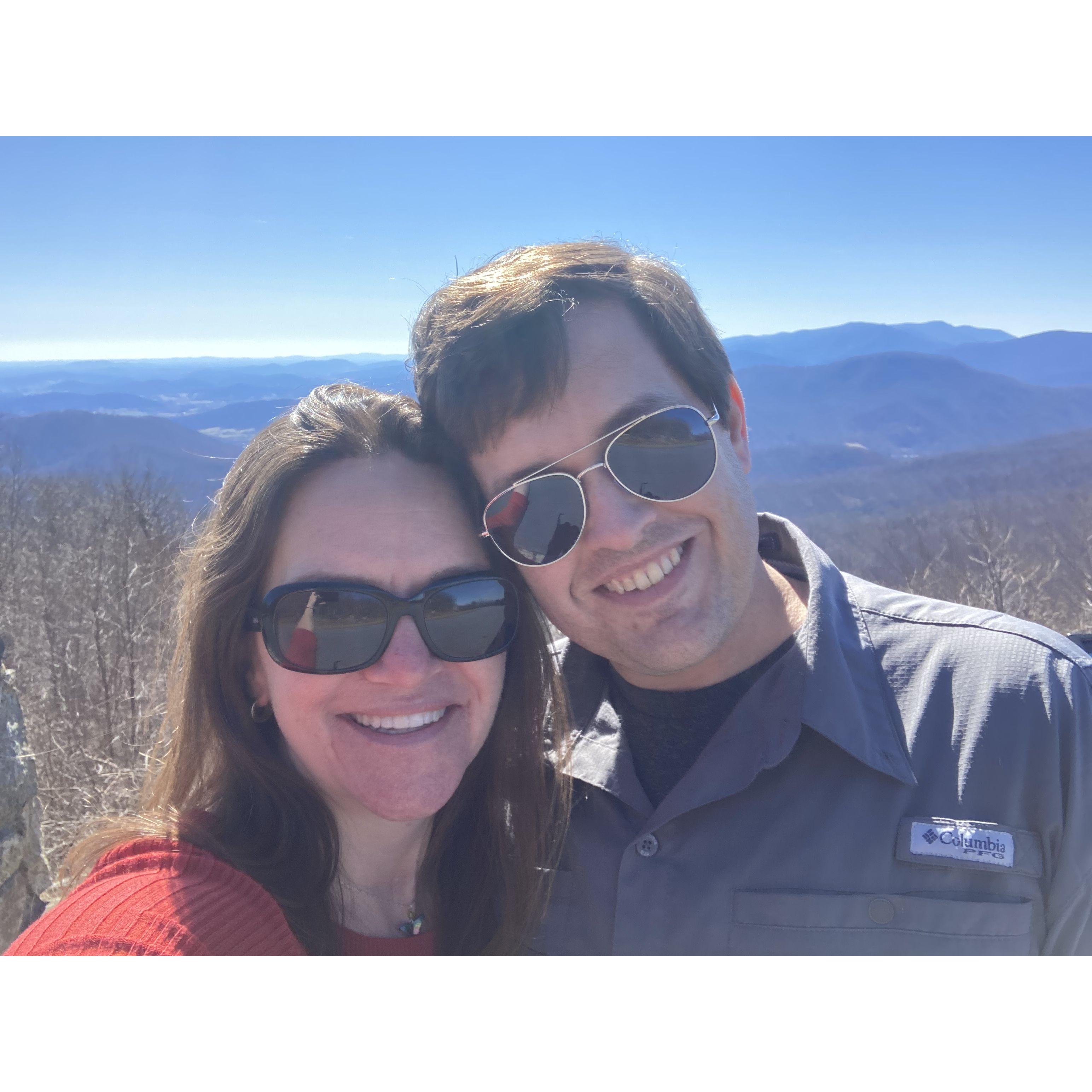 First trip to mountains together, a drive down the Blue Ridge Parkway.