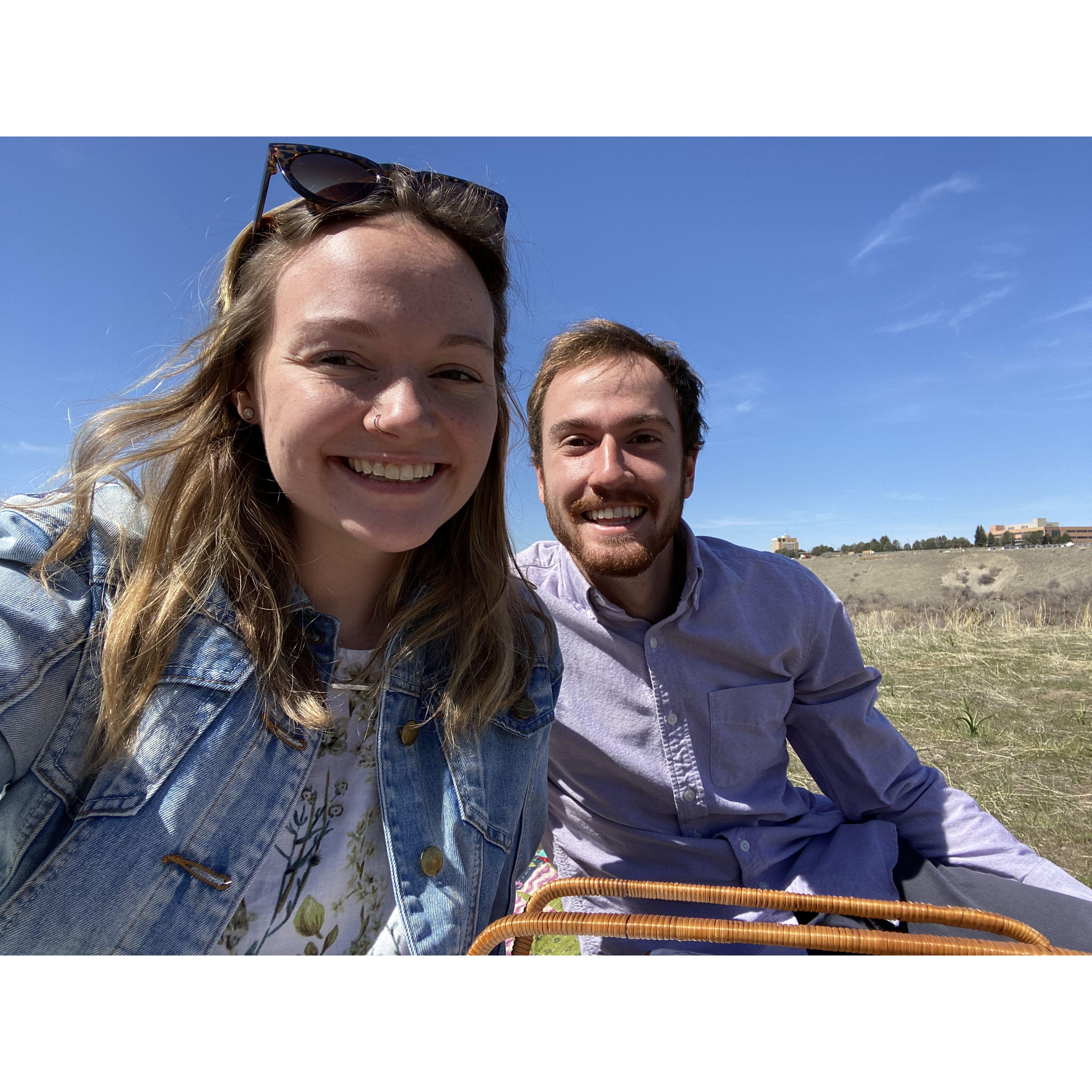 We went and had a picnic at a lookout that looked over Logan and little did we know that that was the date we both ended up saying "I love you"