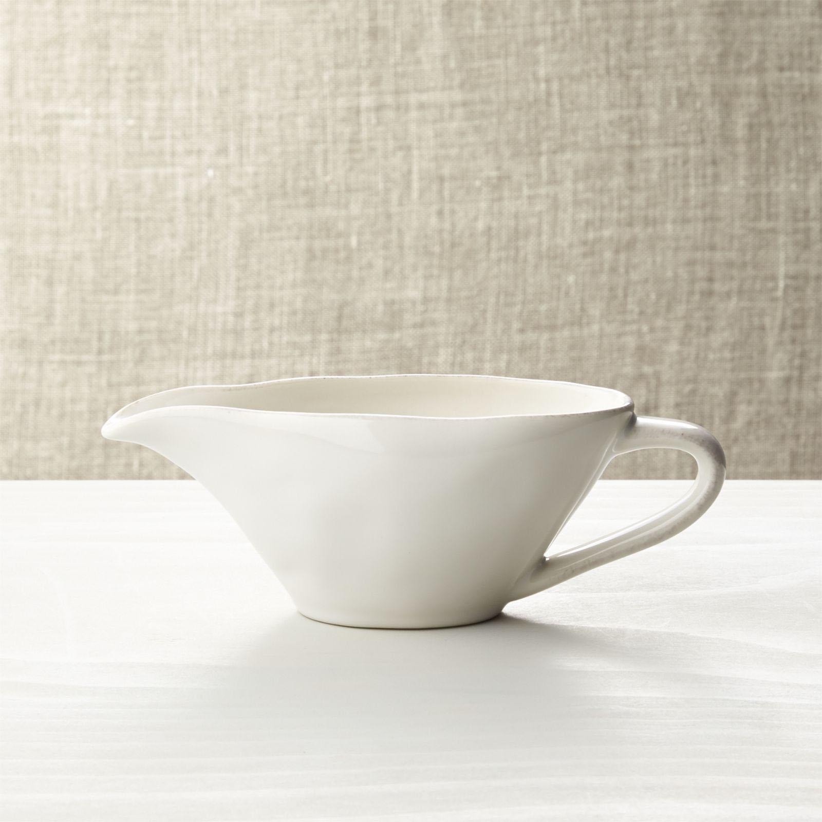 Crate and Barrel, Marin White Gravy Boat - Zola