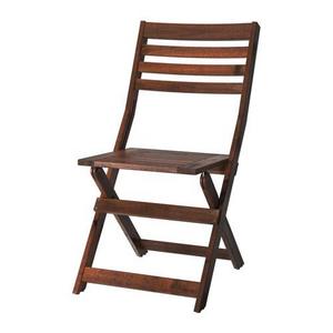 ÄPPLARÖ Chair, outdoor, brown foldable brown stained brown stained