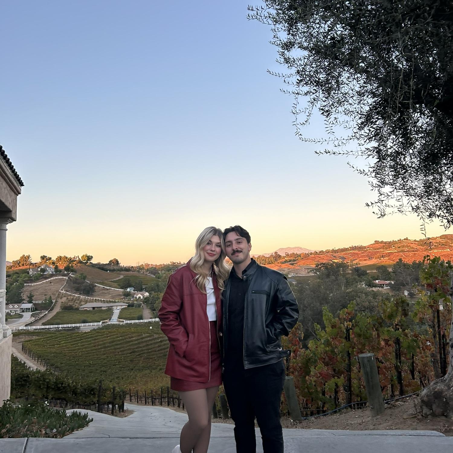 Us at the winery
