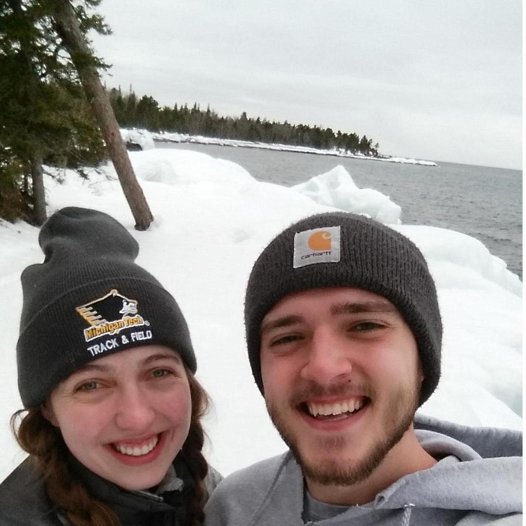 Snowshoeing at Hunter's Point Park. We promise it won't look like this in July!