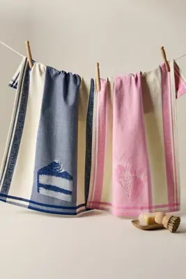 Ariane Jacquard Dish Towels, Set of 2