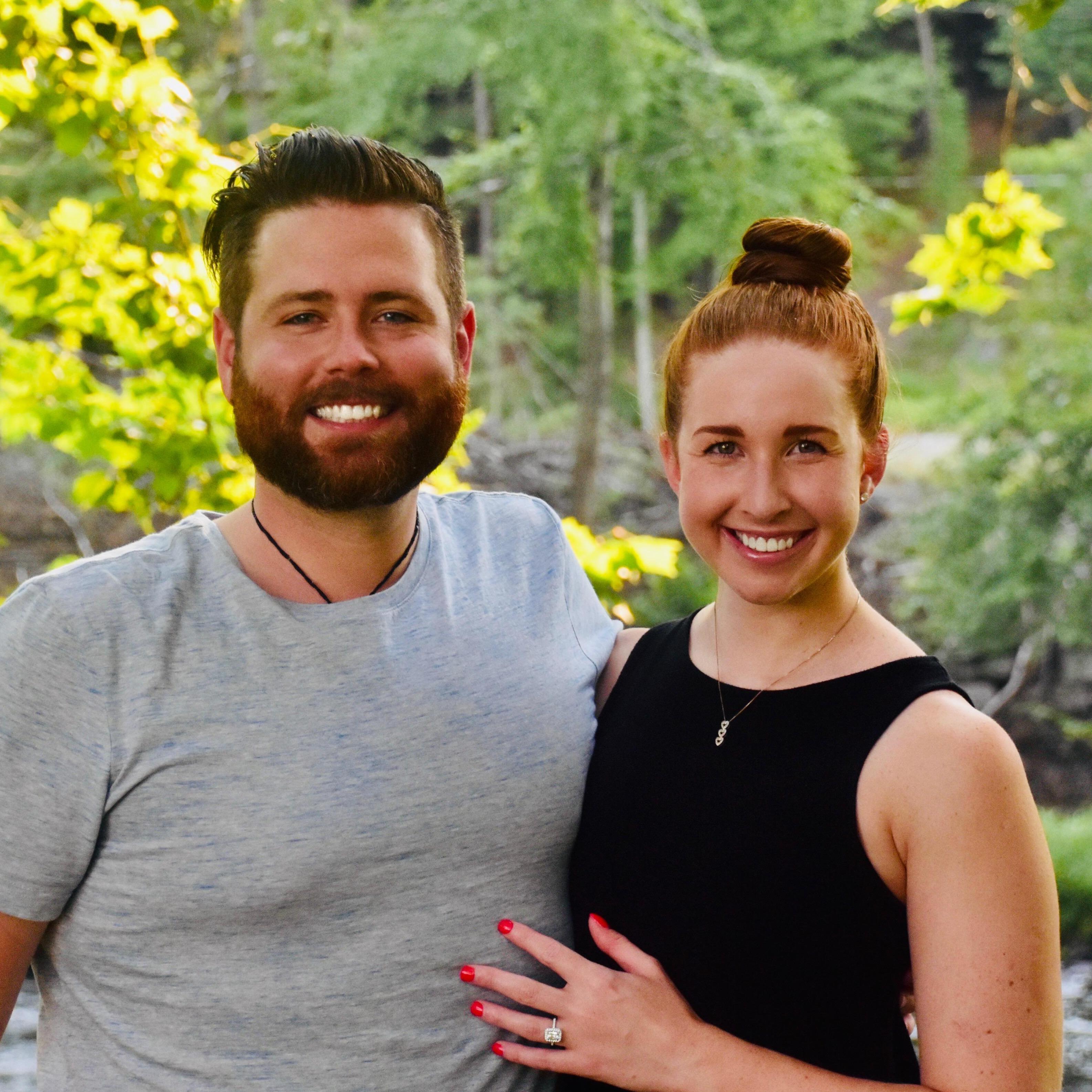 Lake Ariel, Pennsylvania: Celebrating our engagement on 7-7-20. Photos by Michelle's mom, Teresa.