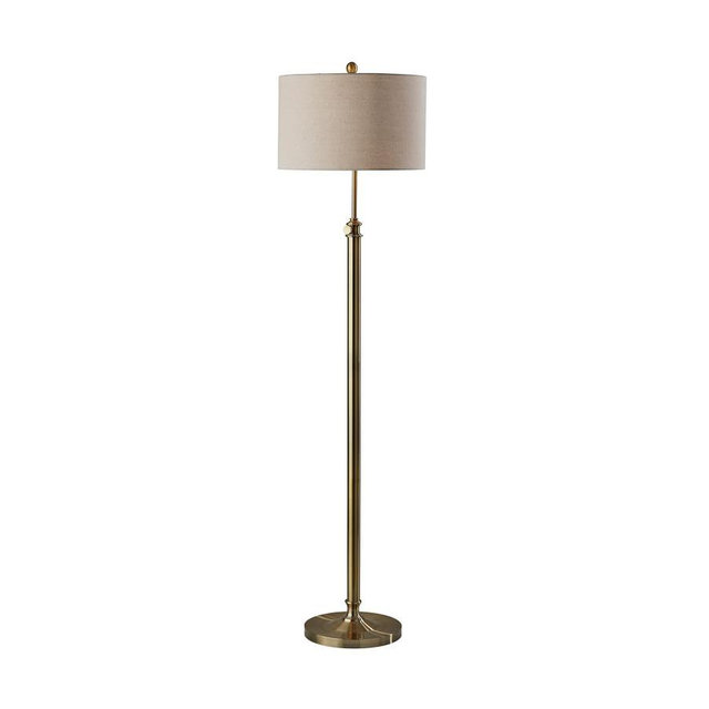 Fig Iron Floor Lamp, Antique Brass