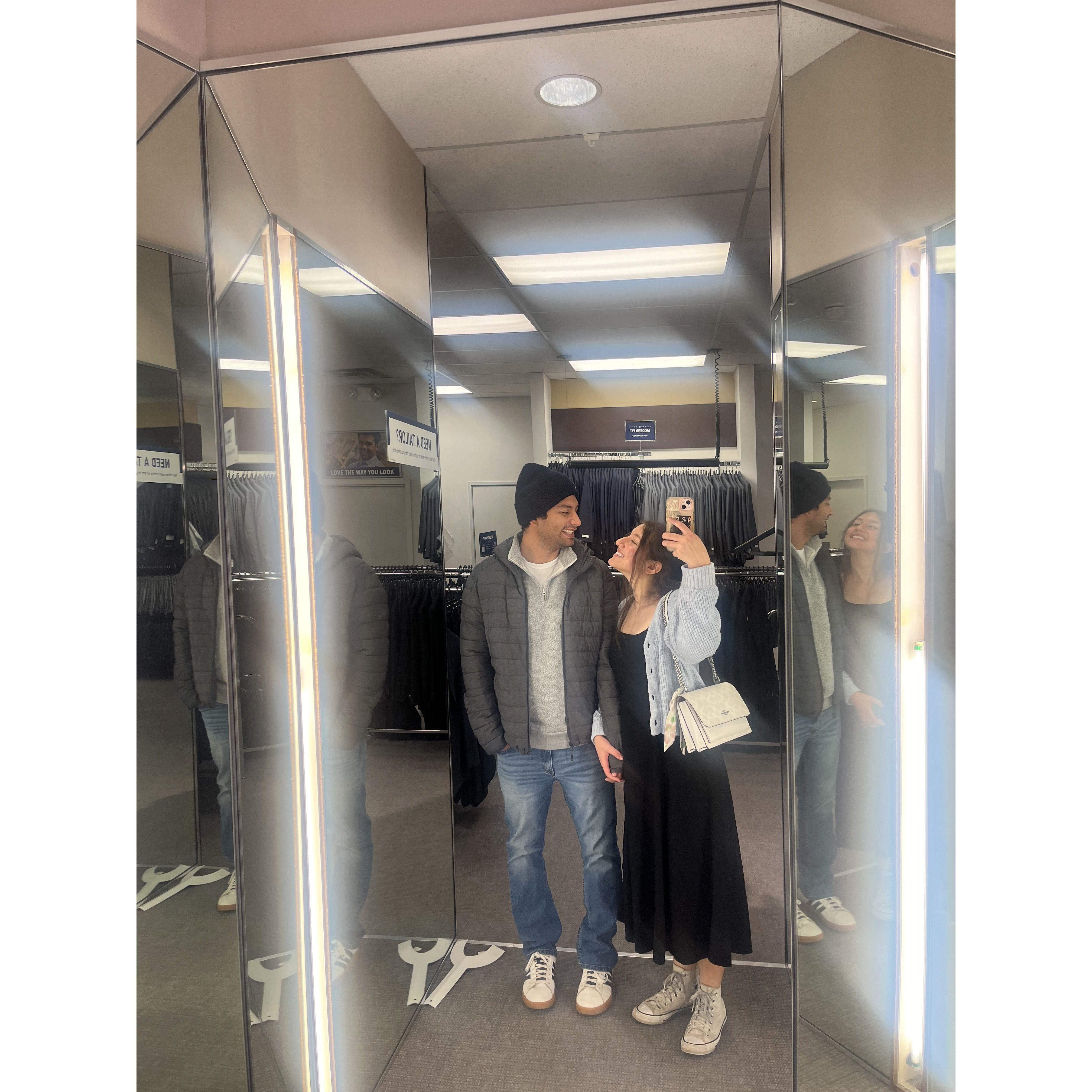 wedding shopping as fiances <3