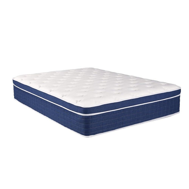 Tnahsbf Mattress 12 Inch Height Blue Matress King Bed Medium Firm