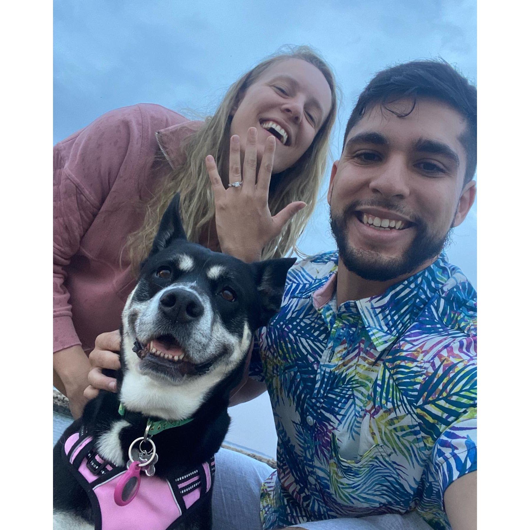 Our first official picture as an engaged couple!