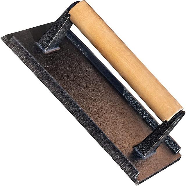 Textured Cast Iron Grill Weight 2pk. Perfect Meat Press for Bacon, Steak, Burgers, Chicken and Paninis. Great Accessory for Flat Tops, Griddles, Grills, Ovens or Skillets for Restaurant Quality Food