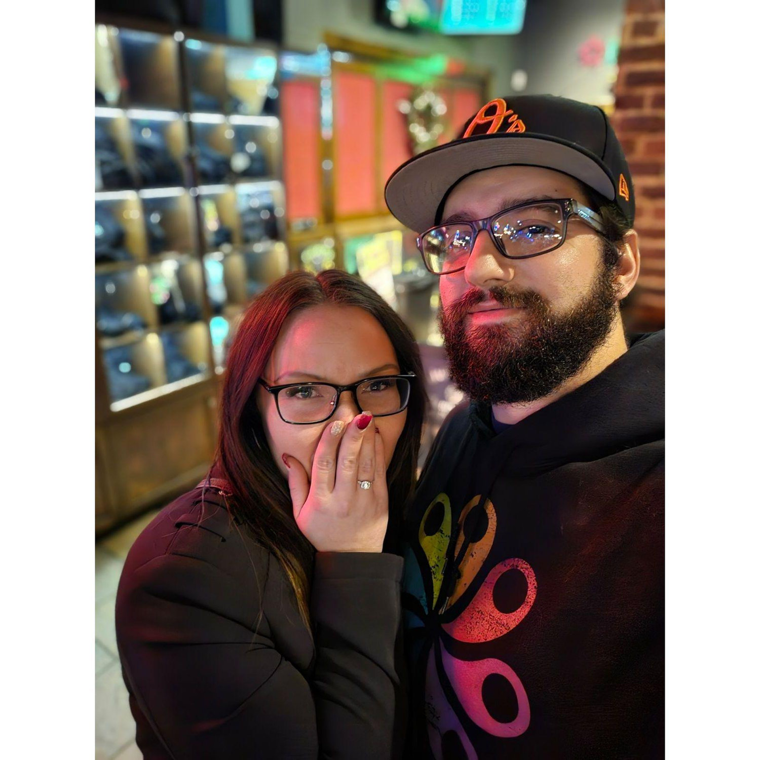 First photo after officially becoming engaged!!