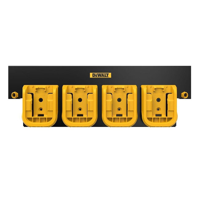 DEWALT Battery Organizer, Holds up to 4 Batteries, Mount Rail, DEWALT Workshop Storage System Compatible (DWST82819)