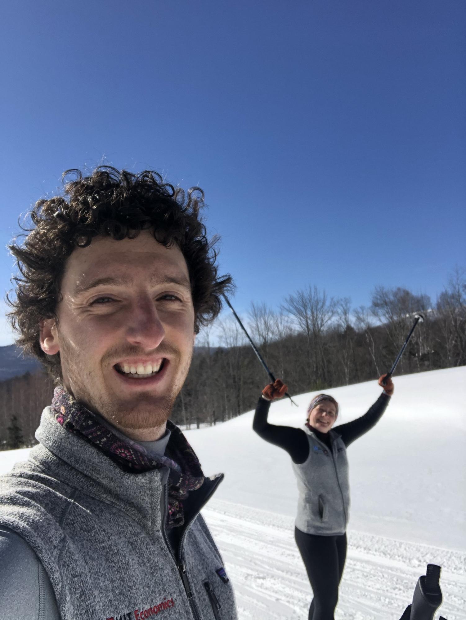 Edson Hill cross country skiing in Stowe, February 2021