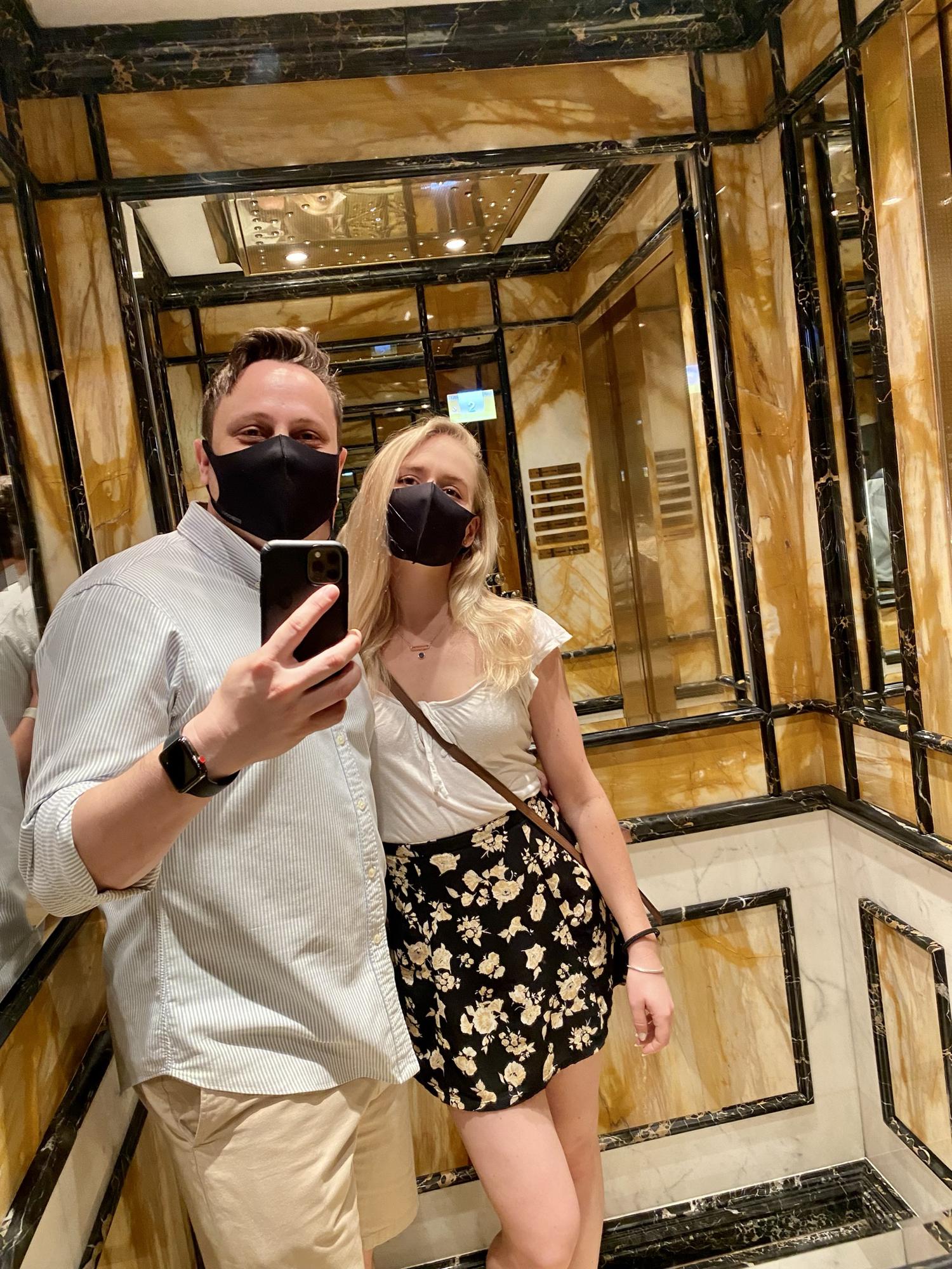 COVID selfie in Rome 2021