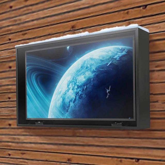 acrtmatic 50-55 inch Weatherproof Outdoor TV Cover, Hard and Durable, Clear Television Enclosure for Outside(Left Door), with Universal Adjustable TV Wall Mount Bracket Included