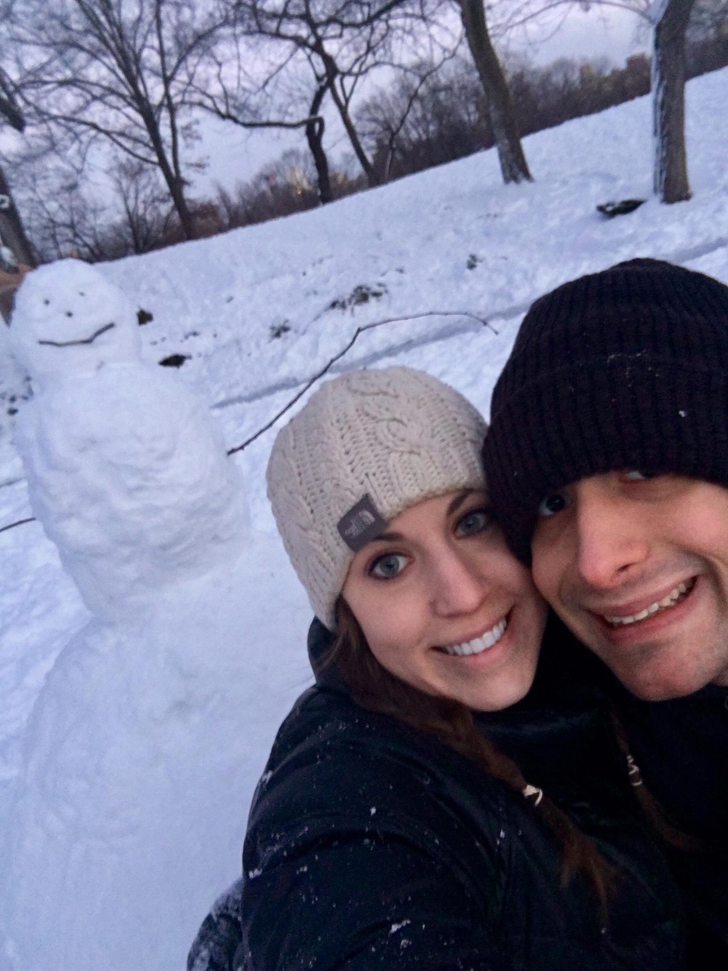Mark’s first snowman!
