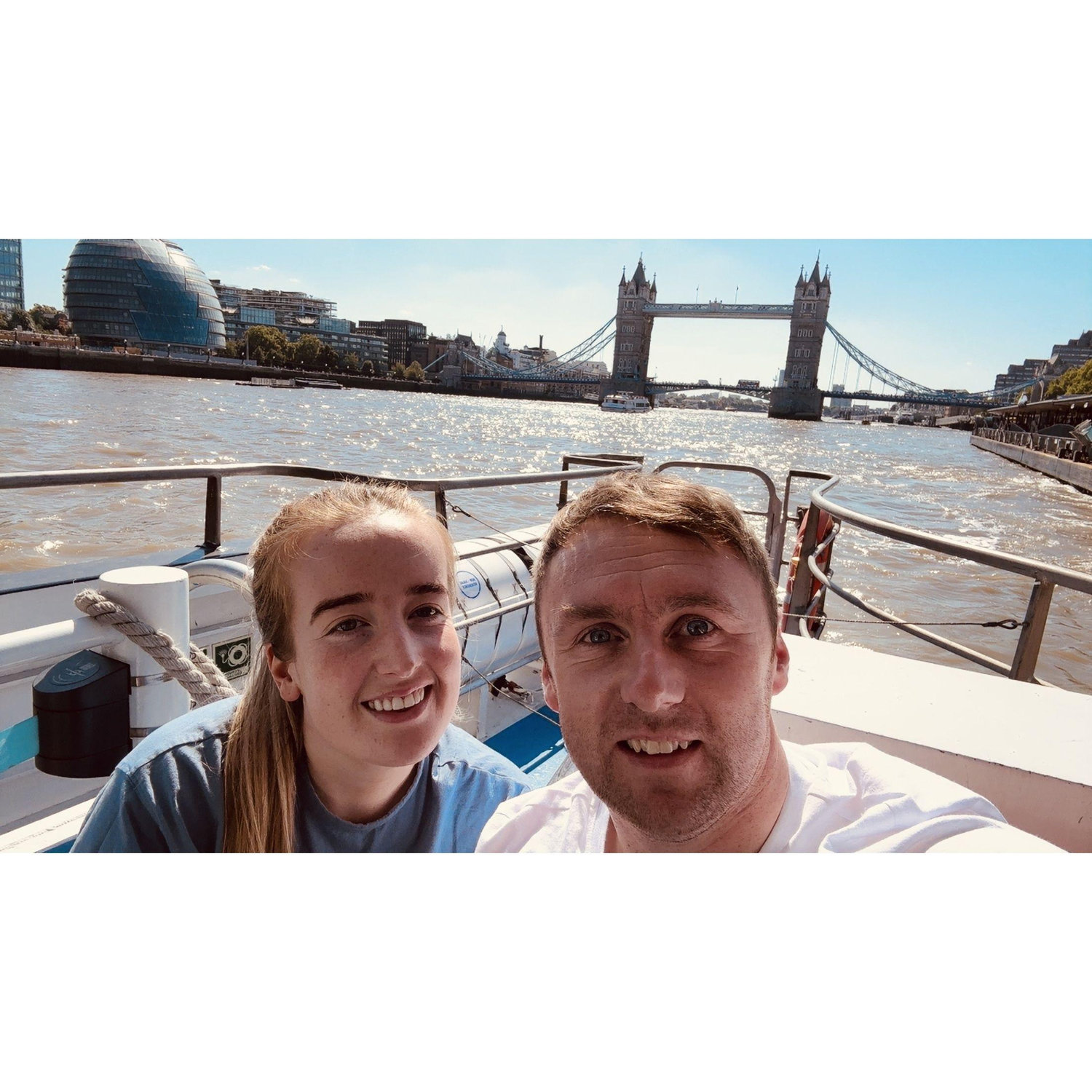 Cruising along the Thames on the Uberboat