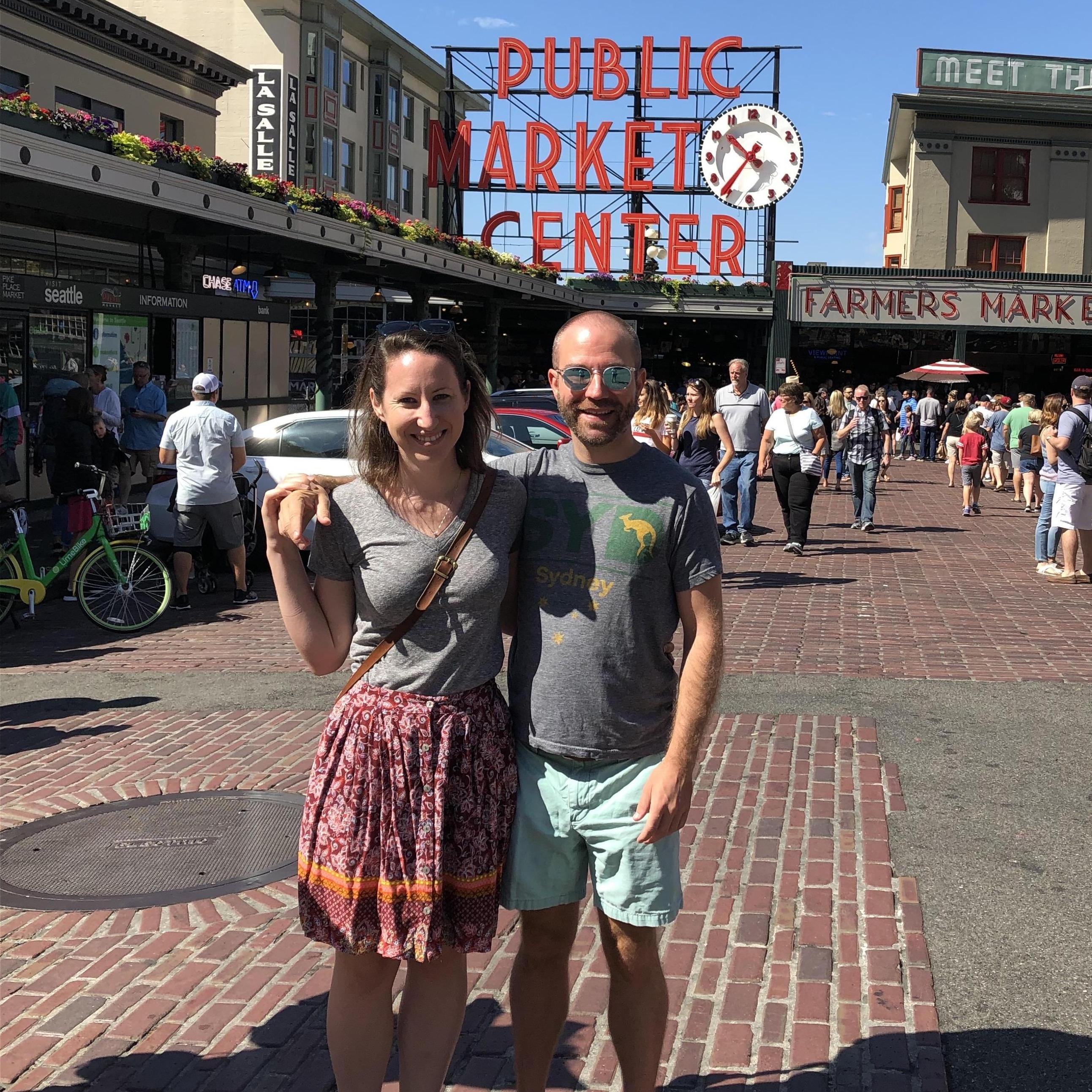 If we didn't like feet while apple picking, what makes you think we'd like them while visiting Seattle's Pike Place Market?
