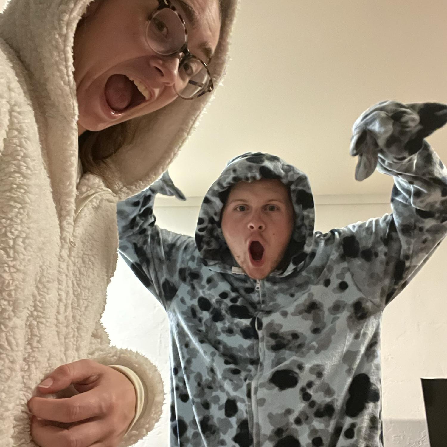 One tradition Kristen and Sean have is dressing up in onesies for their Halloween costumes.