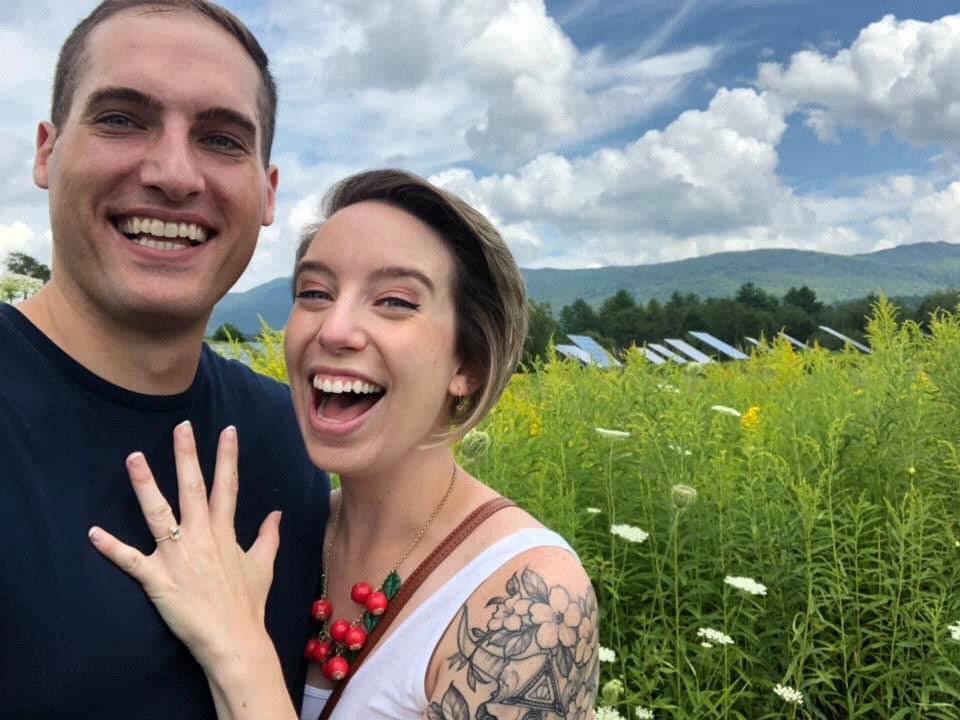 We're engaged! Celebrating our engagement with a weekend trip to Cold Hollow Cider Mill!