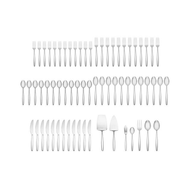 Cambridge Silversmiths Stainless Steel Holton Mirror 67-Piece Flatware Set, Service for 12