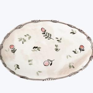 Midnight Flowers Large Oval Serving Plate